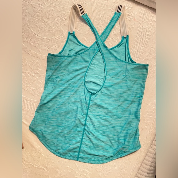 adidas Aqua Blue Climalite X-backPerformance Tank - Picture 3 of 11